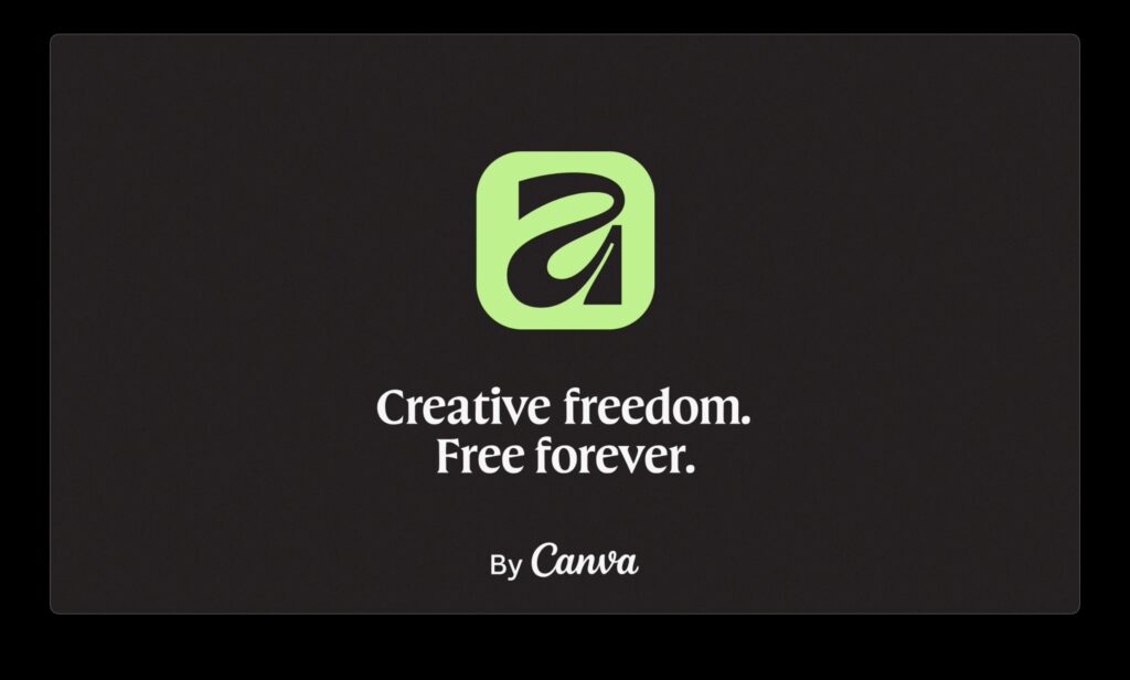 Affinity by Canva. Creative Freedom. Free forever.